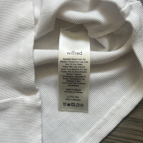 🔥wilfred🔥 | Aritzia Danette white ribbed t-shirt - Picture 10 of 12
